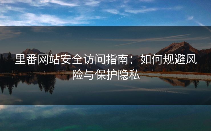 里番网站安全访问指南：如何规避风险与保护隐私