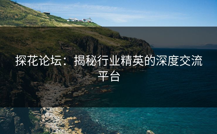 探花论坛：揭秘行业精英的深度交流平台
